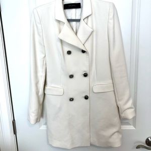 Zara Basic Long Cream Blazer